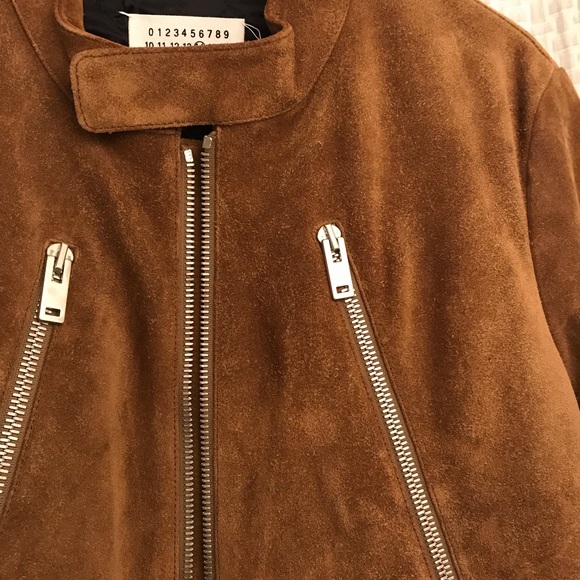 Maison Margiela 5 zip moto jacket suede size 48 - Picture 3 of 5